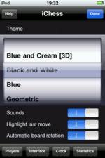 iChess Brettdarstellung waehlen